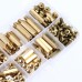 Suleve M4BH2 180Pcs M4 Male  Female Brass Hex Column Standoff Support Spacer Pillar for PCB Board