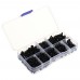 Suleve M3NP3 500Pcs M3 Nylon Screw Bolt Black Round Cross Screw Hex Nut Spacer Nylon PCB Assortment