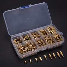 Suleve M3BH7 300Pcs M3 Brass Male  Female Hex Column Standoff Support Spacer Pillar Assortment Kit For PCB Board