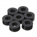 Suleve 200Pcs Flat Nylon Washer Black Round Spacer Washer Standoff Fastener Hardware 7 4 L