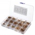 Suleve MXBN5 400Pcs M2 M3 M4 M5 Knurled Brass Round Female Thread Knurled Nuts Round Insert Embedment Nut Assortment Set