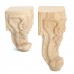 4Pcs Solid Wood Carved Furniture Foot Leg Support TV Cabinet Couch Sofa European Style